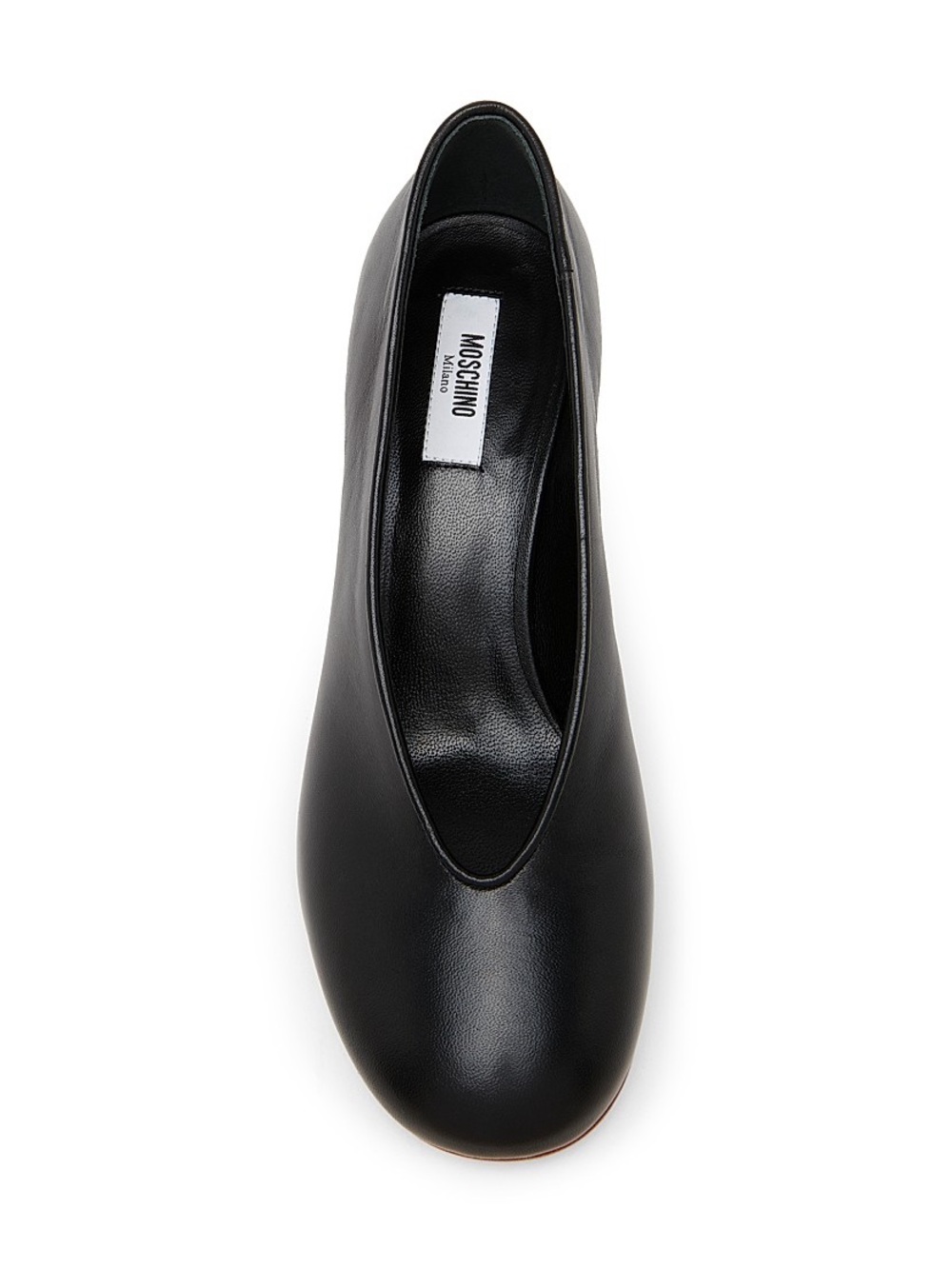 Moschino Black Leather Women's Slip-On Duck Ballet Flat EU 37.5